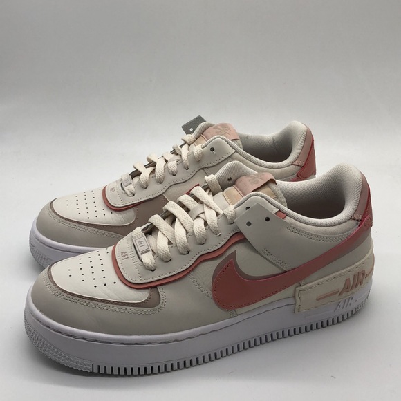 USED Women’s Nike Air Force 1 Shadow Phantom Red Stardust DZ1847-001 No Box - Picture 4 of 7